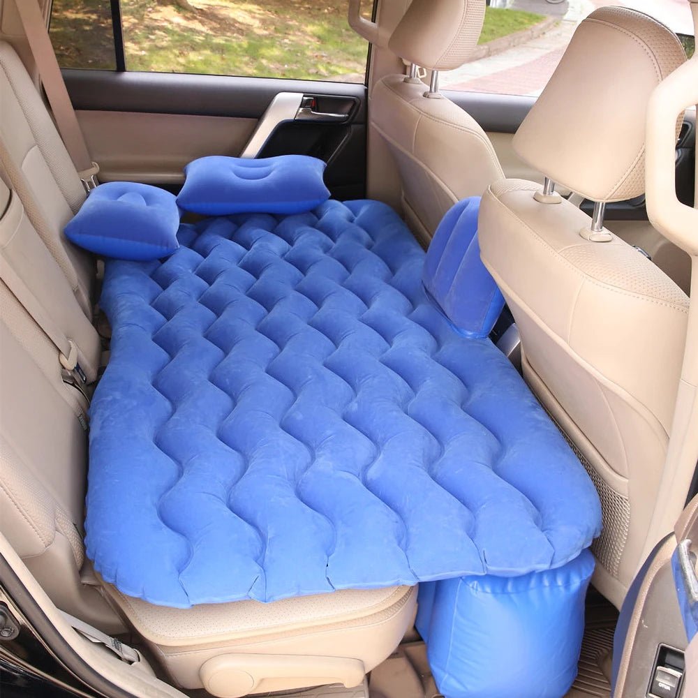 Universal Car Inflatable Travel Mattress for Back Seat – Multi-Functional Outdoor Camping Cushion, Sofa, and Pillow Set