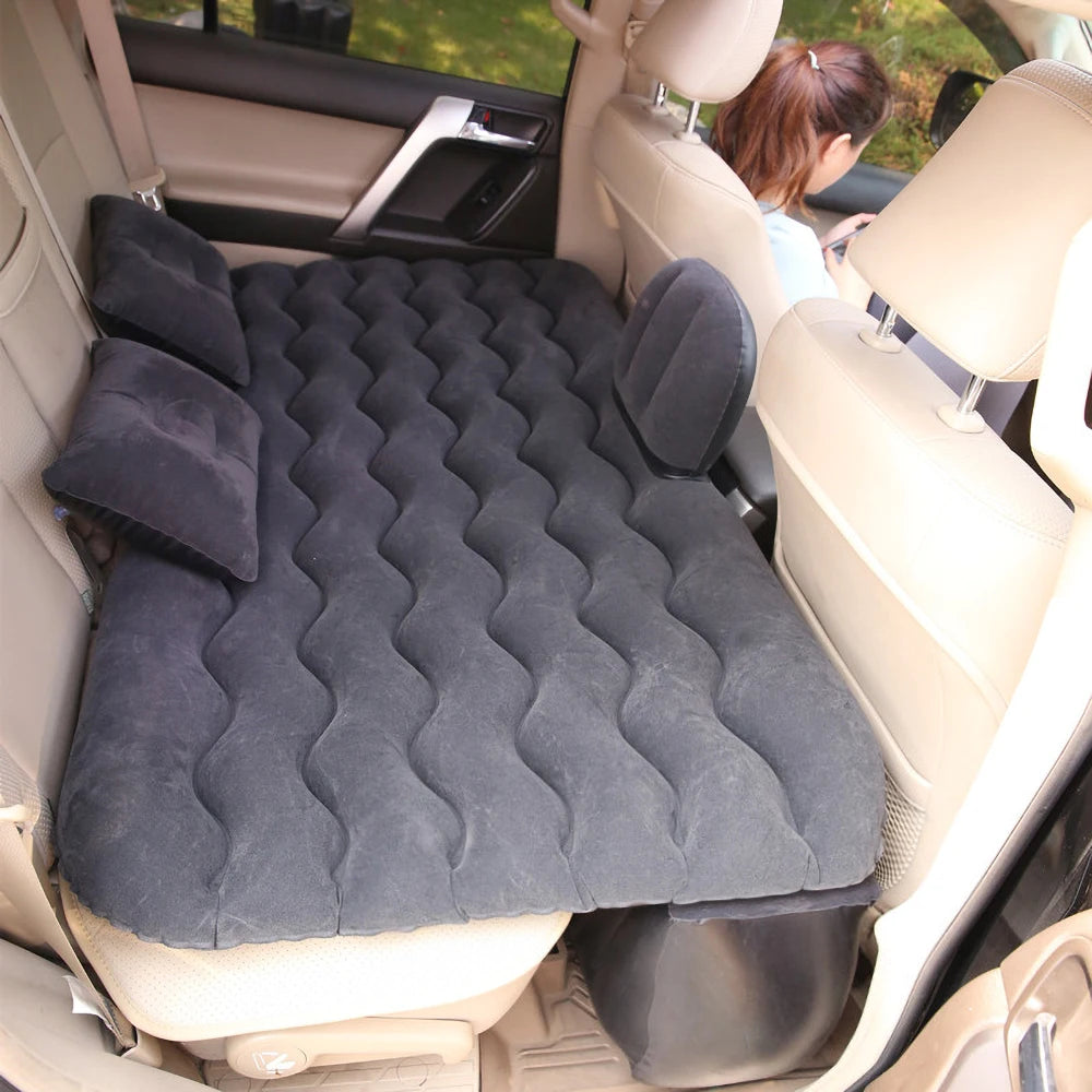 Universal Car Inflatable Travel Mattress for Back Seat – Multi-Functional Outdoor Camping Cushion, Sofa, and Pillow Set