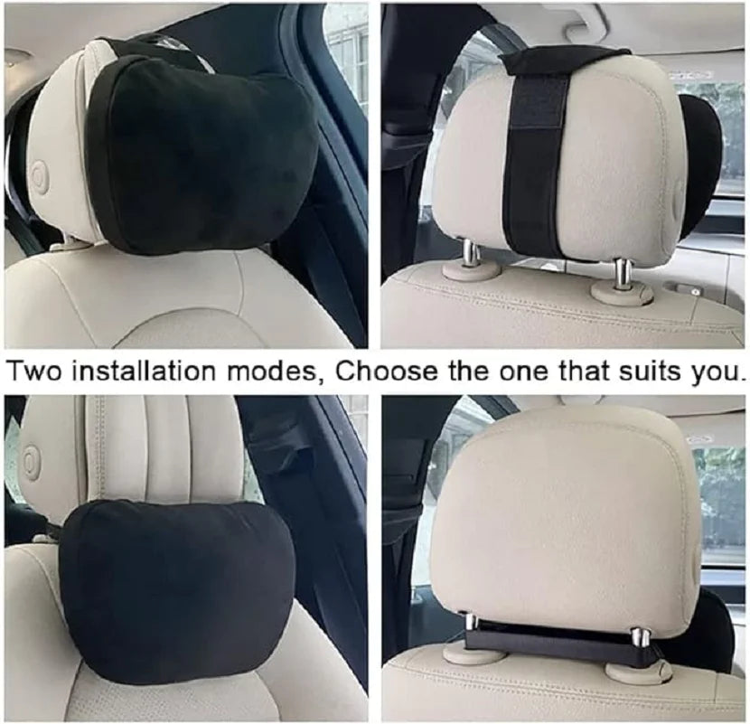 Memory Foam Car Headrest Neck Support Pillow – Soft, Adjustable, Universal Car Seat Cushion for Neck Pain Relief