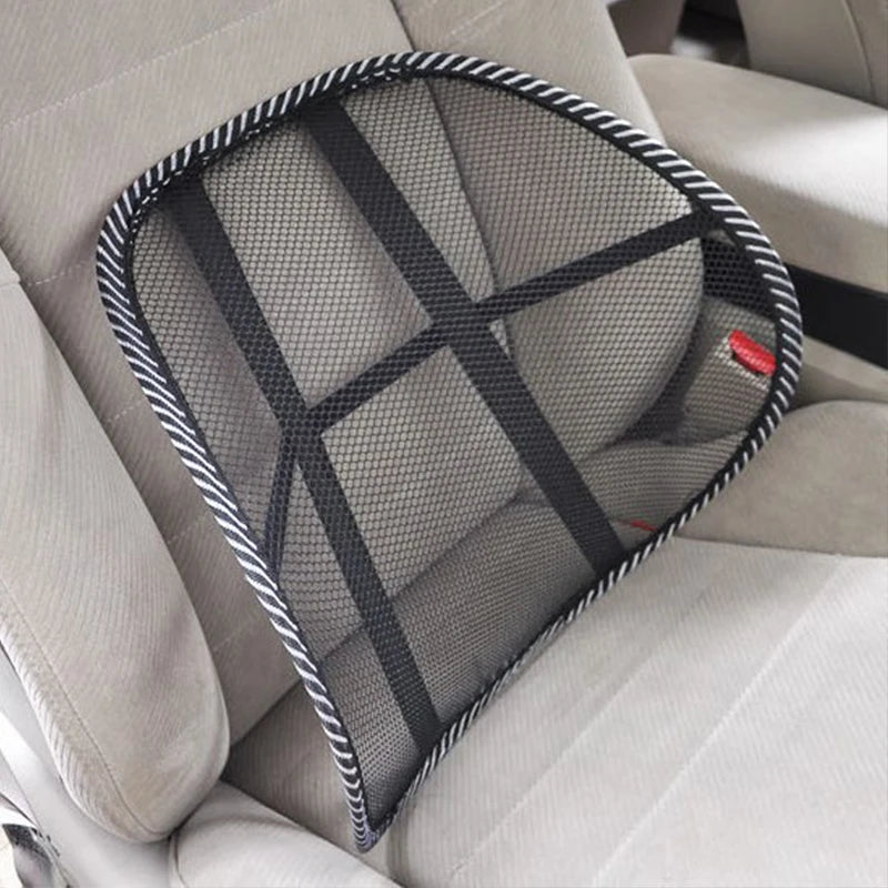 Ergonomic Mesh Lumbar Support Cushion – Car Seat, Office Chair Back Brace, Massage Cushion Pad for Home & Office