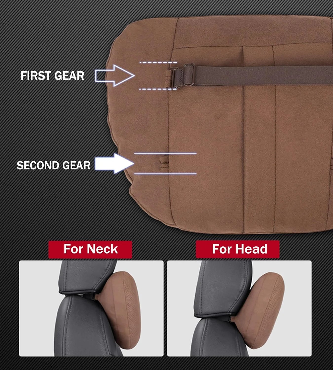 Memory Foam Car Headrest Neck Support Pillow – Soft, Adjustable, Universal Car Seat Cushion for Neck Pain Relief